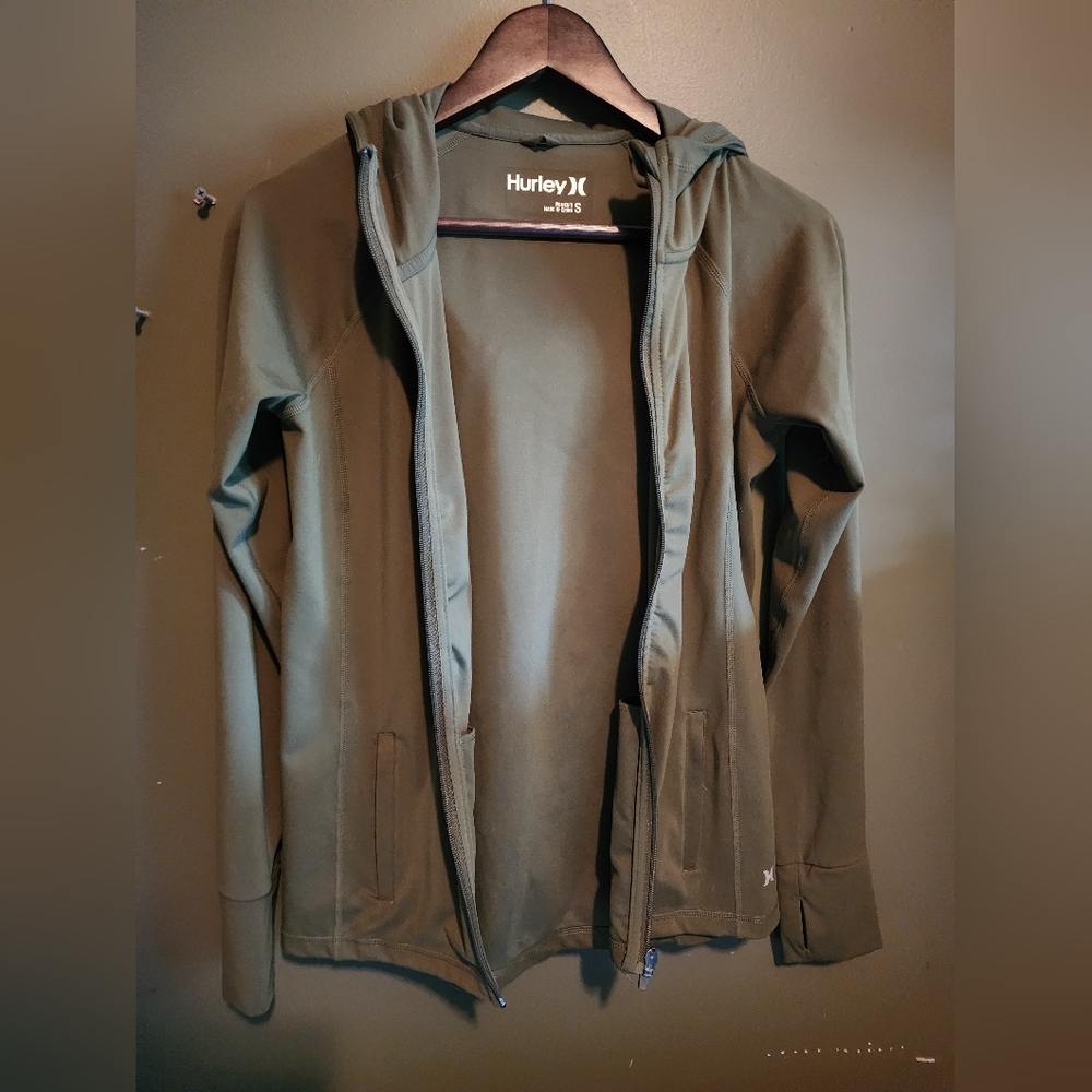 Hurley Women's Forest Green Lightweight Jacket Size Small NWOT